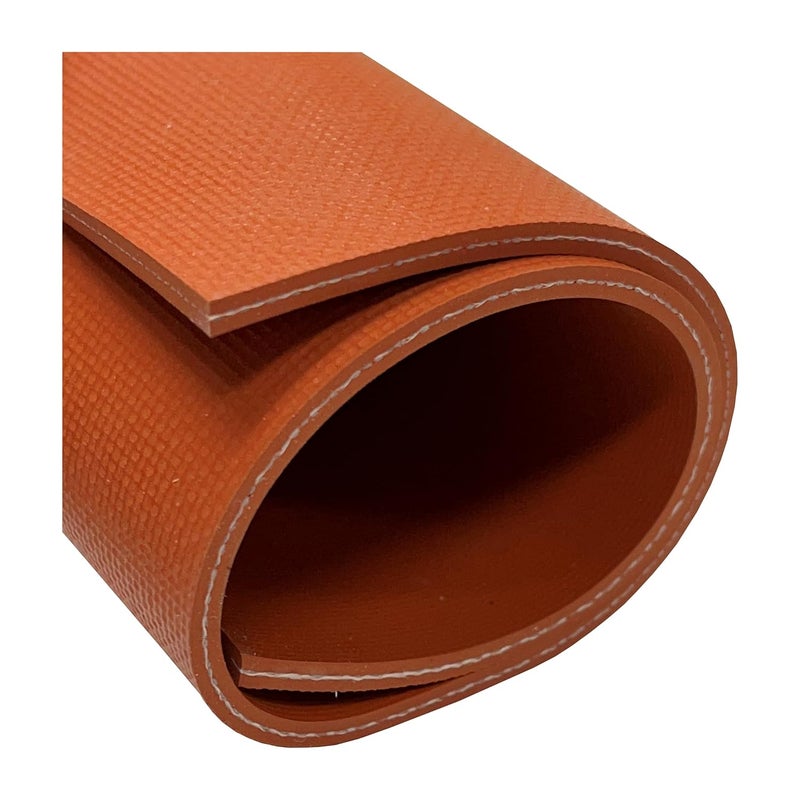 Exactly Rubber Fiber Reinforced Silicone Sheet, Red 1/8 x 12" x 18" 70A, Made in The USA, High Temp Heavy Duty Gasket Material DIY Sealing Pads Surface Protection Fiberglass Reinforcement - Image 1